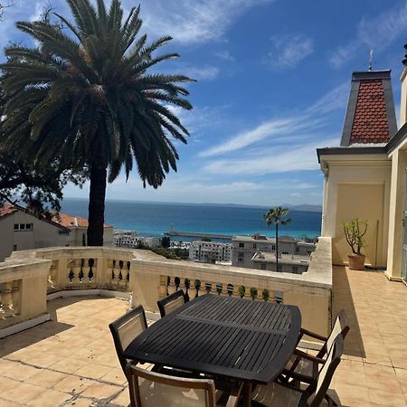 Palmeraie - Magnifique Appartement D'Epoque Avec Vue Mer 4 Personnes Avec Terrasse Le Port Nicea Zewnętrze zdjęcie