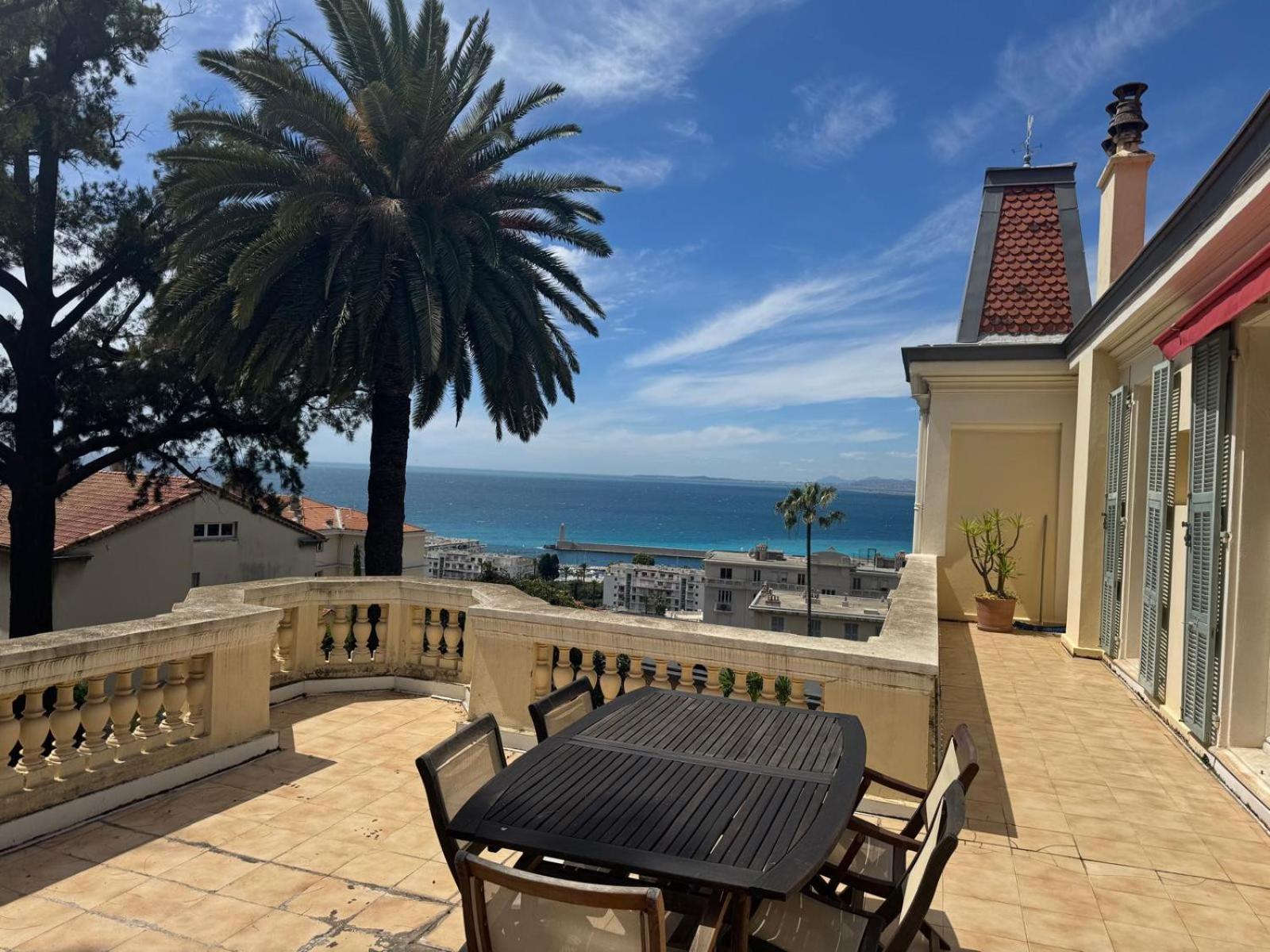 Palmeraie - Magnifique Appartement D'Epoque Avec Vue Mer 4 Personnes Avec Terrasse Le Port Nicea Zewnętrze zdjęcie